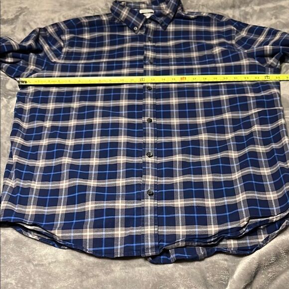 Old Navy Blue Plaid Men's Shirt - Picture 5 of 5